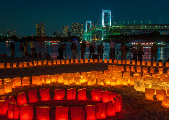 Japan National Holidays Marine Day and Sports Day, Odaiba lantern festival image