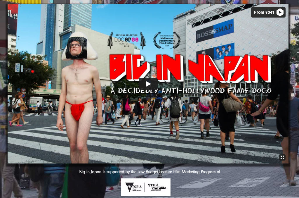 Man almost naked walking in Shibuya
