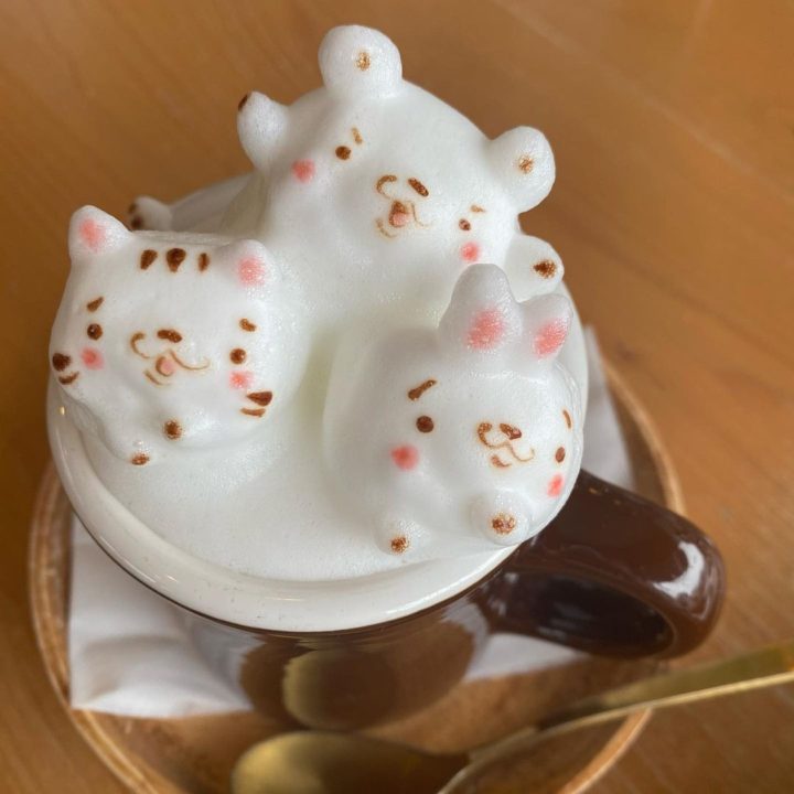 latte art, 3d latte art, japan