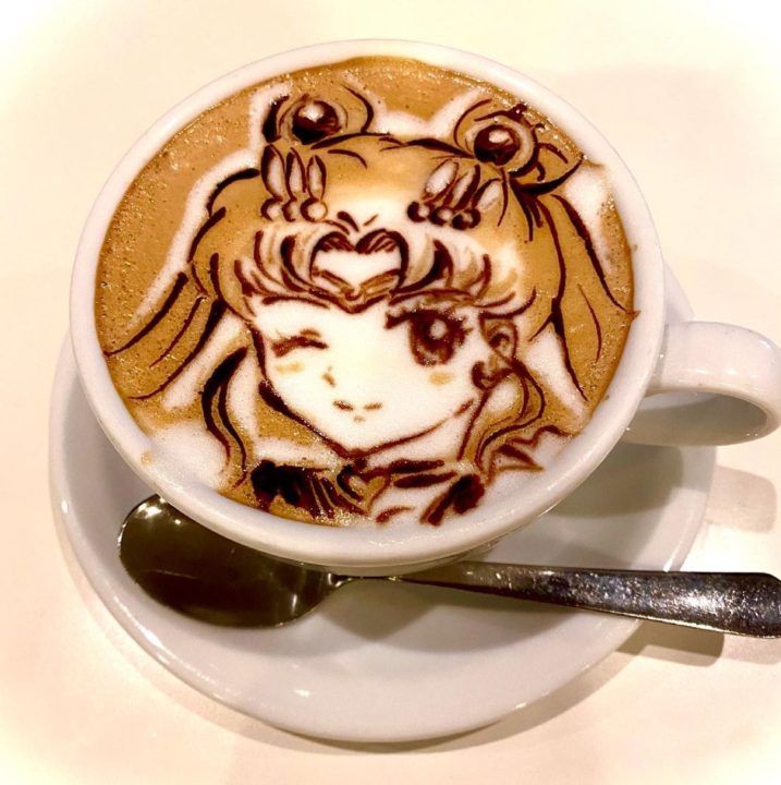 latte art, japan, cafe, coffee, 3d latte art