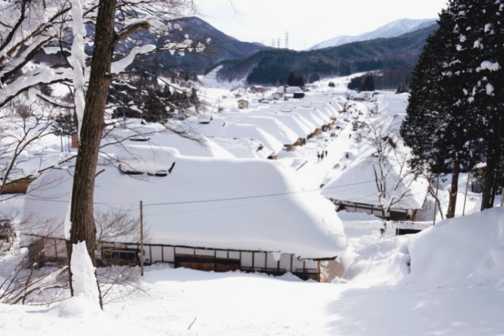 snow photos, snow, winter, japan, fukushima, ouchijuku