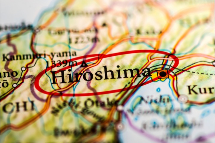 Hiroshima on map