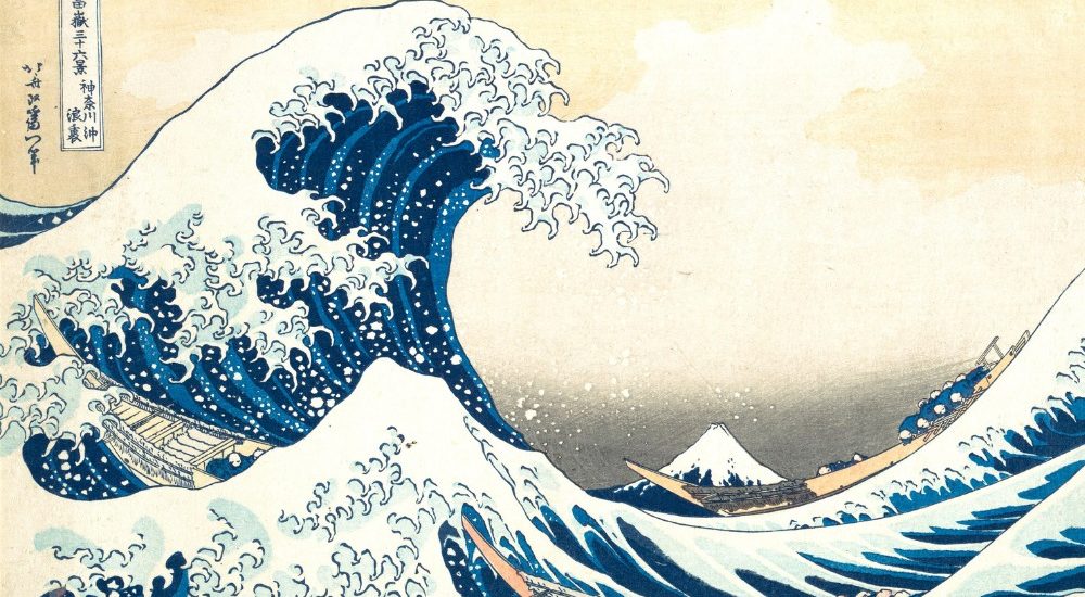 hokusai painting of the great wave under the wave off kanagawa