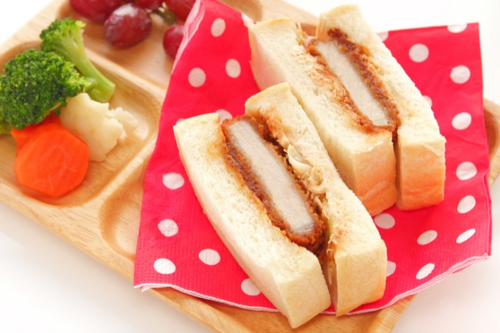 a photo of the japanese katsu sando sandwichbread