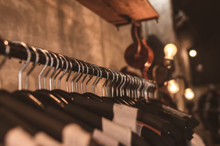 photo of clothes on hangers