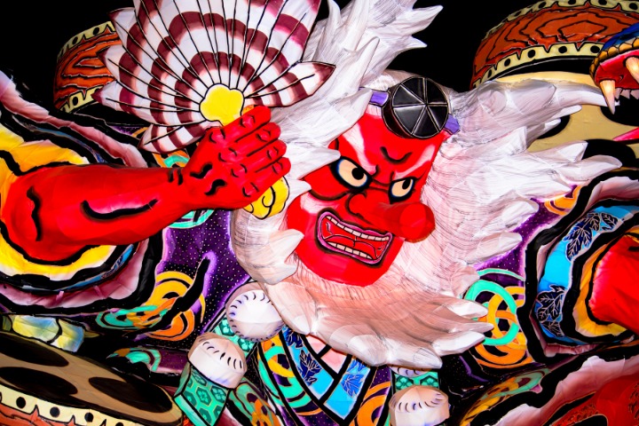 Japanese Kabuki Lantern in the Nebuta festivals, one of the most popular summer festivals in Japan