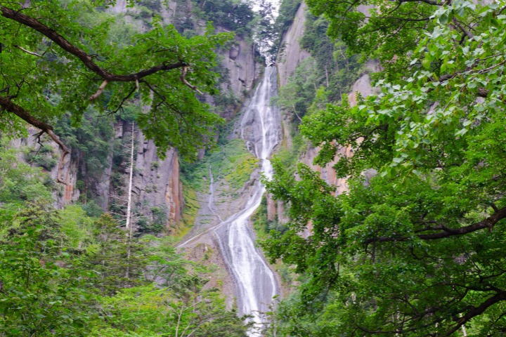 Ginga Waterfall and Ryusei Waterfall during summer in Japan