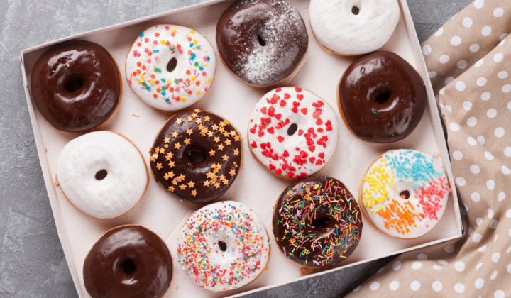 An image of donuts in a box