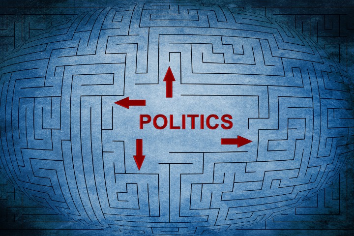 political maze with arrows