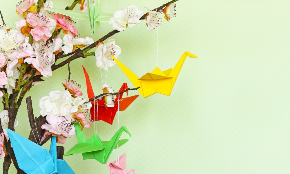 Paper Crane Origami and Tree