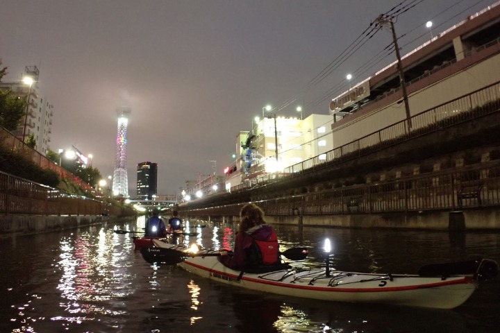 Night Kayaking in Tokyo