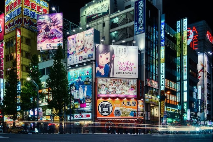 popular anime featured on billboards