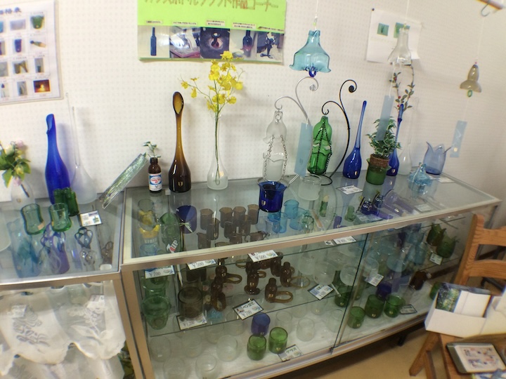 Recycled glass art in Minamata Eco-town
